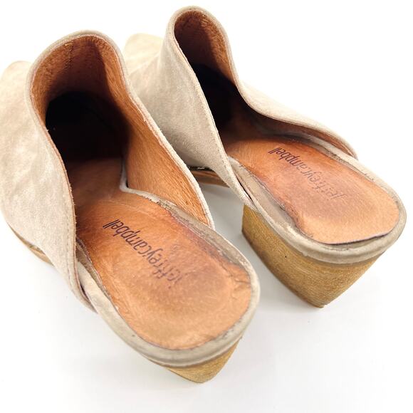 Jeffrey Campbell Favela-2 Tan Suede Slip on Block Heel Mules Women’s 7 - Picture 3 of 9